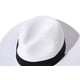 thumbnail image 4 of Lanzom Sombrero enrollable Panamá de paja de ala ancha para mujer Fedora Beach Sun Hat UPF50+, 4 of 5