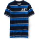 thumbnail image 1 of Aeropostale - Camiseta gráfica con cuello en V y rayas A87 para hombre, azul, extra pequeña Aeropostale Camiseta gráfica, 1 of 2