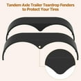 thumbnail image 6 of COZONY Double Tandem Trailer Fenders, Teardrop Enclosed Trailer Fender Replacement, Plate Tandem Axle Fenders for 13-15" Wheels, Black, 6 of 7