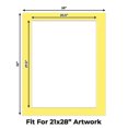 thumbnail image 2 of Yellow Picture Frame Mat for 26x32 Frames - Fits 21x28 Photos - 25 Mats, 2 of 7
