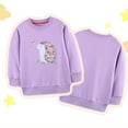 thumbnail image 4 of Toddler Girls Sweatshirts Fall New Knitted Children's Hoodie Cartoon Embroidered Long Sleeved Hoodie Cute Pullover Tops Clothes for Girls Size 4-5T, 4 of 5