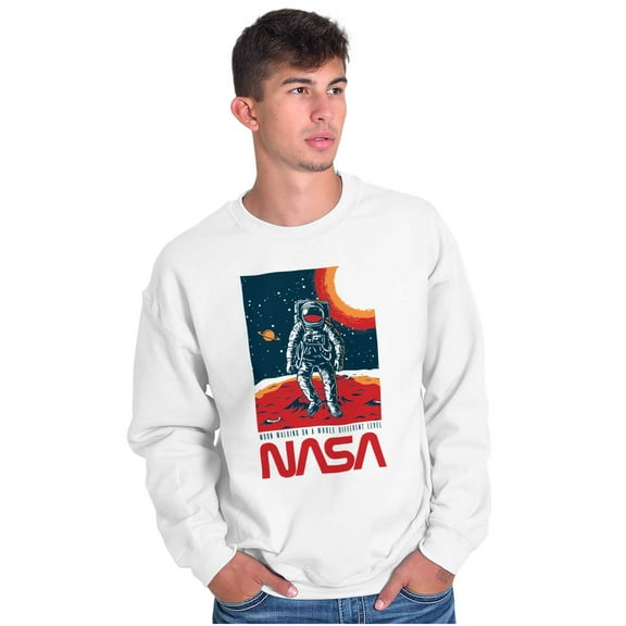 NASA Landed on the Moon Astronaut Sweatshirt for Men or Women Brisco Brands M