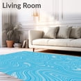 thumbnail image 2 of ODIKA 6' x 9' Machine Washable Non-Slip Area Rug, Abstract Wave High Traffic Rug, Blue, 540439, 2 of 7
