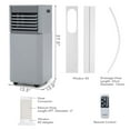 thumbnail image 4 of 8000BTU Portable Air Conditioner, 4-in-1 Air Conditioner Cooling for Room Spaces up to 230sq.ft, Multi-function & Powerful AC Unit w/Sleep Mode, 24H Timer & Window Venting Kit, Grey, 4 of 8