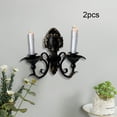 thumbnail image 6 of 2 Pieces Vintage Wall Candle Holder Iron Art Candlestick Large Size for Bedroom Hallway Living Room, 6 of 9