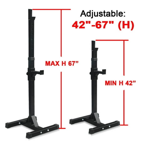 Gizmo Supply New Rack Adjust Strength Squat Stands Sturdy Steel Bench Press Indoor