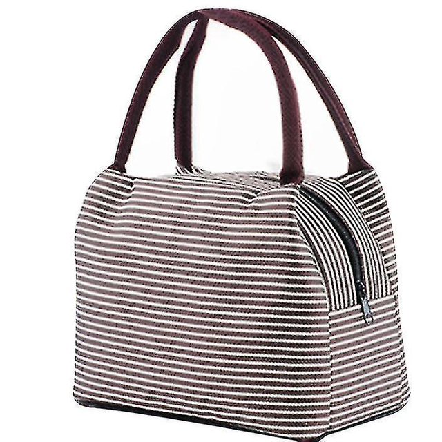 Bolsa para el almuerzo, bolsa con aislamiento, lona, ??para llevar a mano, bolsa para mamá, bolsa tote???Café??‰ LingWen 8390614136830