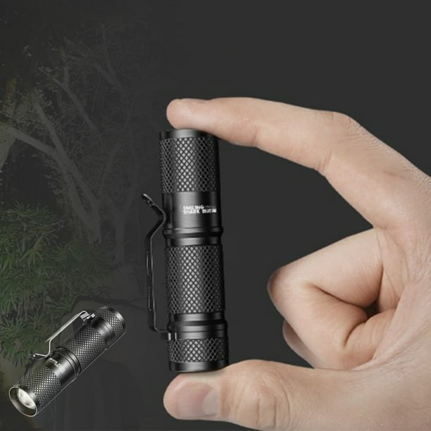 Fiudx Mini Linterna, Diseño Compacto de Aleación de Aluminio, Zoom Telescópico, Led de Alta Luminosidad, Resistente Al Agua y Duradera, Clip Portátil para Bolígrafo, Recargable Por Usb, para Exterior