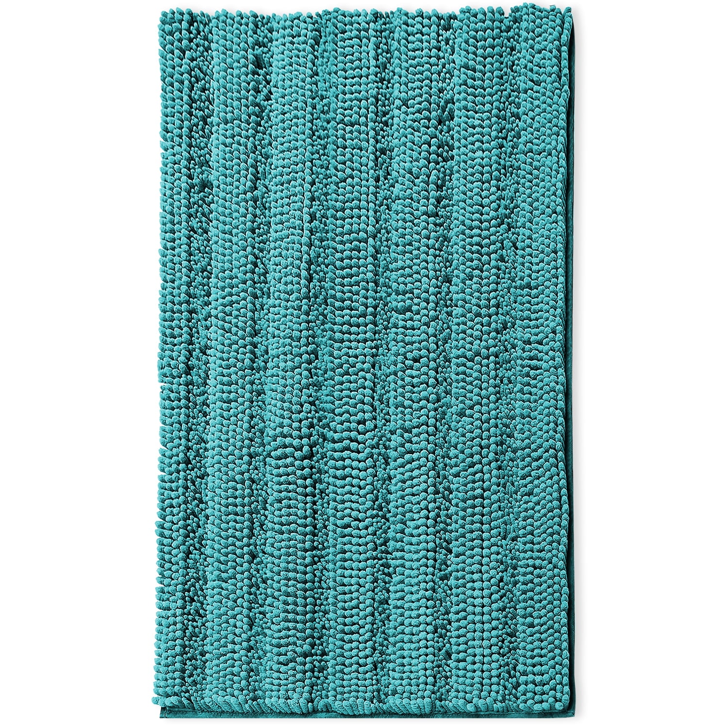Clara Clark Bath Rug Chenille Bath Mat, Super Soft Absorbent Bathroom Rug Large, Teal Blue