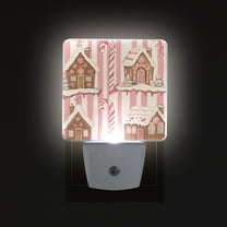 Yayeee LED Night Light for The Home Plug in With Light Sensors 2 Pack, Pink Candy House