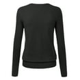 thumbnail image 2 of Made by Johnny Women's Keep It Classic V Neck Cardigan XXL CHARCOAL, 2 of 6