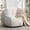 Pink & Gray, variant on Hobooment 43" Oversized Corduroy Bean Bag Chair with Memory Foam for Living Room, Pink and Gray