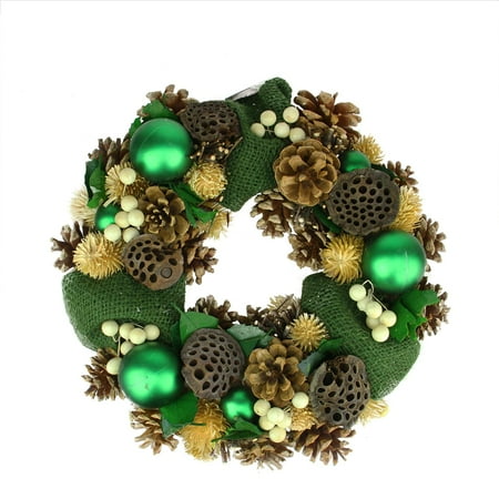 Primitive Burlap Christmas Wreaths 13