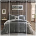thumbnail image 2 of Woolrich Alton Ultra Soft Plush to Sherpa Berber Down Comforter Set, Charcoal/Ivory - Full/Queen, 2 of 5