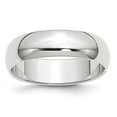 thumbnail image 7 of Platinum 6mm Half-Round Wedding Band Ring Size 10, 7 of 7