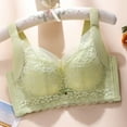 thumbnail image 4 of Penkiiy Women Bras Woman's Gathered Together Large Size Daily Bra Underwear No Rims Green Bras, 4 of 5