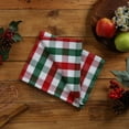 thumbnail image 2 of Urban Villa Set of 3 Kitchen Towels 20×30 Inch 100% Cotton Absorbent Dish Towels Ultra Soft Bar & Tea Towels with Mitered Corners- Red/Green/White, 2 of 8