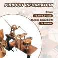 thumbnail image 5 of Drummer Windmill Handmade Metal Percussionist Figurine Rockin, 5 of 5