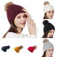 thumbnail image 4 of WREESH Women's Fashionable Knitted Beanie Winter Hat With Cute Wool Ball, Warm Ear Protection, and Woolen Material Black, 4 of 4