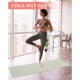 thumbnail image 2 of Boho Sage Green Stripe Yoga Towel for Hot Yoga Non Slip, Abstract Geometric White Minimalist Yoga Mat Towel Absorbent Yoga Sweat Towels Microfiber Hot Yoga Blanket for Bikram Pilates 26"x74", 2 of 7