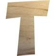 thumbnail image 1 of Unfinished Wooden Craft T, Wood Letter 18'' Tall Wall Hanging Sign Letters, Paintable, 1 of 3