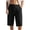 Black -AO16, variant on Dwellite Cotton Linen Shorts for Men Casual Elastic Waist Drawstring Summer Vacation Beach Shorts with Pockets Navy S