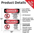 thumbnail image 2 of Non OSHA Danger Rigid Plastic Sign 14 Inch x 10 Inch - 10 Pack, 2 of 8
