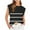 Black Trendy tank tops, variant on Women's Summer Tank Tops Stripe Print Tops Casual Relaxed Fit Camis Vest O-Neck Blouse Trendy Comfy Camisole Sleeveless Shirts for Girls s