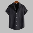 thumbnail image 2 of Durtebeua Mens Casual Short Sleeve Button Down Shirts Regular Fit Hawaiian Summer Shirts Black,XL, 2 of 4
