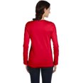 thumbnail image 3 of Bella Canvas T-Shirt à Manches Longues en Jersey pour Femmes, 2TG, Rouge, 3 of 4