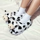 thumbnail image 4 of lindas pantuflas de felpa de vaca de algodón (M), hombres, mujeres, niños, pantuflas de algodón cálido con tacón, zapatos de casa de algodón de pareja de dibujos animados, 4 of 5