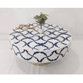 thumbnail image 4 of Handmade Mother of Pearl Inlay Coffee Table: Floral Living Room Furniture, 4 of 5
