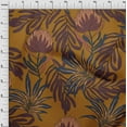 thumbnail image 4 of oneOone Viscose Jersey Brown Fabric Tropical Floral Dress Material Fabric Print Fabric By The Yard 60 Inch Wide, 4 of 4