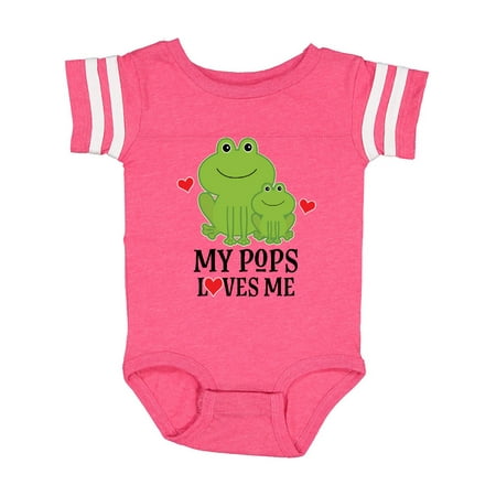 

Inktastic My Pops Loves Me Boys Frog Gift Gift Baby Boy Bodysuit