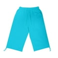 thumbnail image 4 of Flowy Shorts for Women, Women's Solid Color Shorts Casual Women's Shorts Capris, 4 of 7