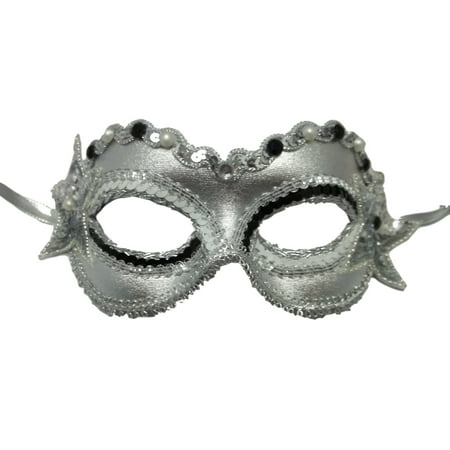 Radiance Black Silver Masquerade Mask