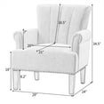 thumbnail image 6 of Living Room Bedroom Upholstered Armchair with Rivet Tufted Scroll Arm, Comfy Single Seat Accent Chair with Wood Frame and Legs, Steady and Durable, Convenient Assembly, Navy, 6 of 7