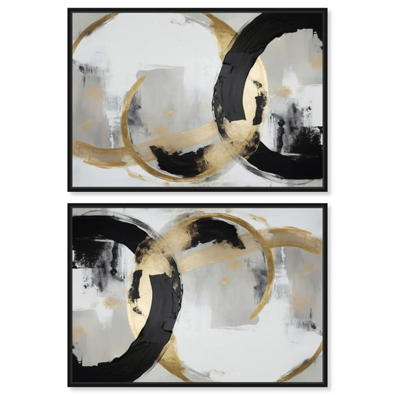 Art Remedy Contemporary Art Canvas, 15" x 10", Black Frame, Another Dimension Set