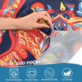 thumbnail image 3 of Yayeee Kitchen Curtains Tier Pair Light Filtering 27"x36" Rod Pocket Short Cafe Window Panel, Blue Abstract Eagle, 3 of 7