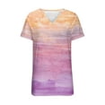thumbnail image 4 of Raeneomay Oversized T Shirts Women's Tie Gradient Printing Tees Casual Short Sleeve Loose T Shirt Ladies Tops Blouses Shirts, 4 of 5