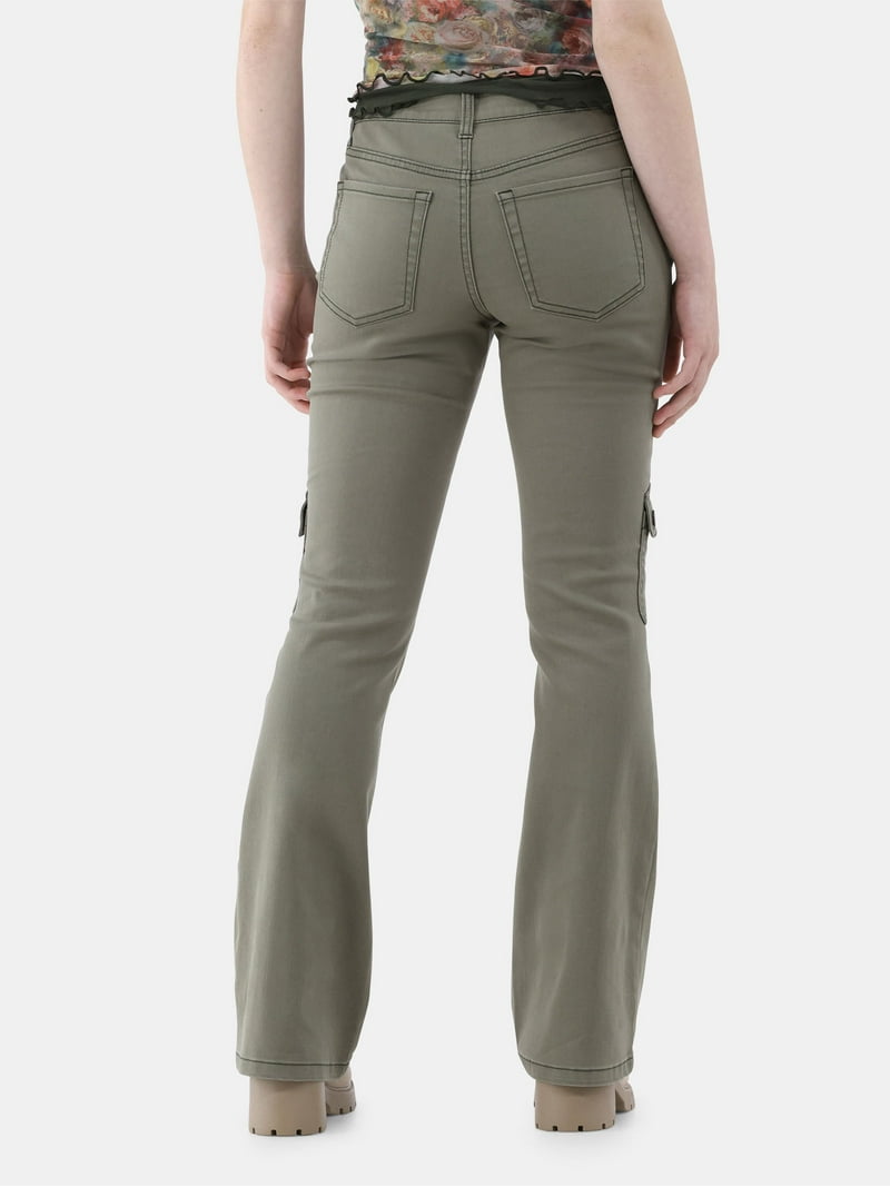 No Boundaries Bootcut Cargo Pants, 33” Inseam, Women's