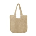 thumbnail image 1 of Bolsos de playa para mujeres Verano Bolso de hombro tejido grande suave Bolso de playa Tote Bolsa de paja para vacaciones de verano, 1 of 5