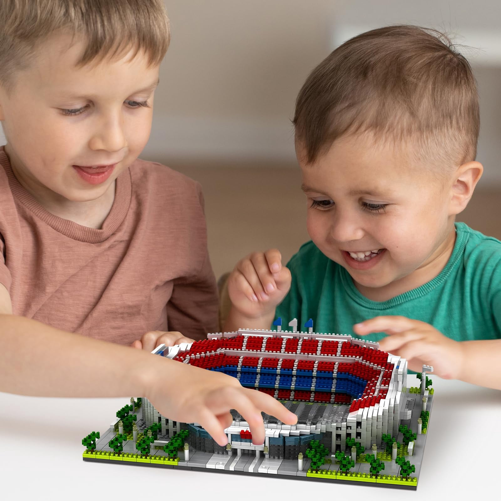 Barcelona Style Soccer Stadium Building Blocks Sets Toys Football Architecture Model Kits Gifts for Adults Kids Boys 3500+Pieces