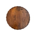 thumbnail image 3 of Carolina Harrison Groove 16"x 21" Round Scallop Accent Table in Chestnut, 3 of 7