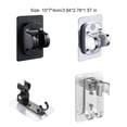 thumbnail image 4 of Advancent Soportes Sunivaca Cabezal de ducha Soporte de metal de plástico Ajustable Sin perforación Soporte fácil de instalar Baño Hotel Juegos de accesorios de baño ABS plateado, 4 of 6