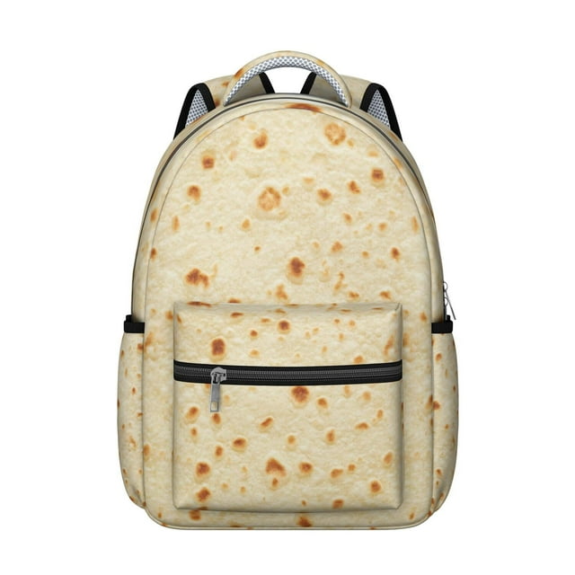 Funny Pizza Students Backpack Foodie Food School Bag with Delicious Pizza Party Pattern, Lightweight and Adjustable Strap