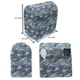 thumbnail image 4 of Palm Leaf Stand Mixer Cover, Watercolor Pattern with Various Leaves Tropical Nature Inspired, Kitchen Appliance Organizer Bag Cover with Pockets, 5 Quarts, Turquoise Navy Blue, by Ambesonne, 4 of 4