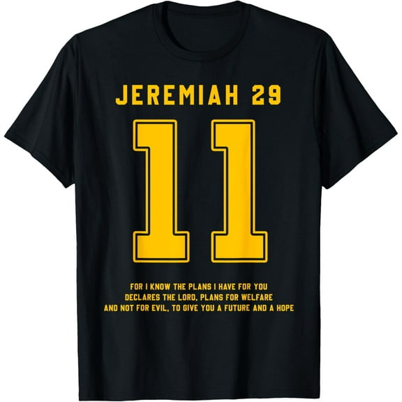 Jeremiah 29:11 Bible Verse Team Sports Jersey Christian T-Shirt