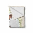 thumbnail image 2 of Fox Soft Flannel Fleece Blanket, Young Forest Animal Illustration for Children with Green Leafy Framework and Polka Dots, Cozy Plush for Indoor and Outdoor Use, 60" x 80", Multicolor, by Ambesonne, 2 of 6