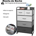 thumbnail image 3 of Cajonera Bluelander, Mueble de 4 Niveles, 5 Cajones y 1 Repisa, Estructura de Acero, Negro, 3 of 5